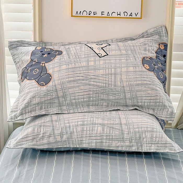 91家纺网 家纺一手货源 找家纺 恩泽 2024新款ins风全棉单品枕套 可比乐园