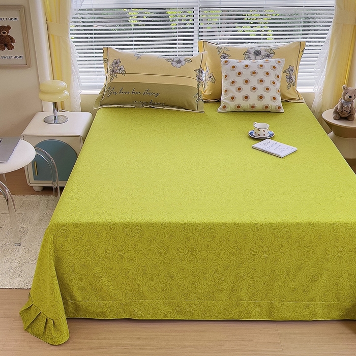 91家纺网 家纺一手货源 找家纺 优品阁 2024新款亲肤舒适全棉磨毛单床单 瑞丽