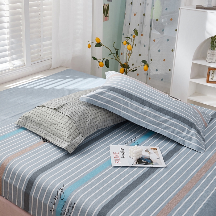 91家纺网 家纺一手货源 找家纺 恩泽 2024新款ins风全棉单品枕套 皇家学院 灰