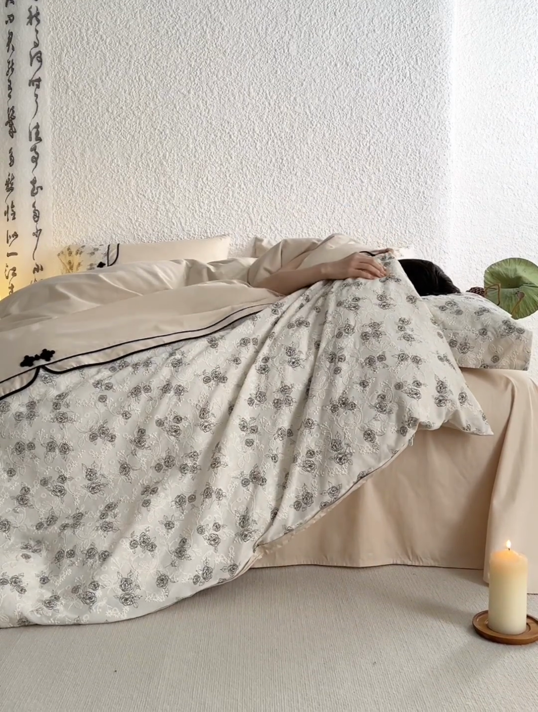 91家纺网 家纺一手货源 找家纺 2024新款全新工艺全棉古风刺绣四件套 解语花