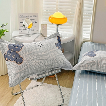 恩泽 2024新款ins风全棉单品枕套 可比乐园