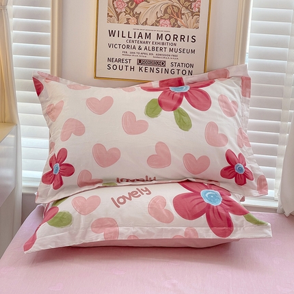 91家纺网 家纺一手货源 找家纺 （总）恩泽 2024新款ins风全棉单品枕套