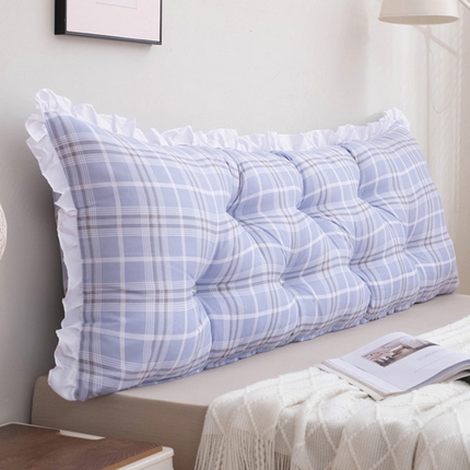 美达人 2024新款水洗棉白色花边靠背 创意格