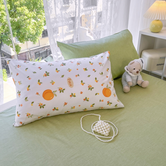 91家纺网 家纺一手货源 找家纺 世爵 2024新款12868全棉印花四件套水蜜桃