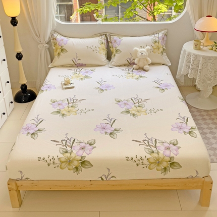 恩泽 2024新款ins风全棉单品床笠 花都丽影