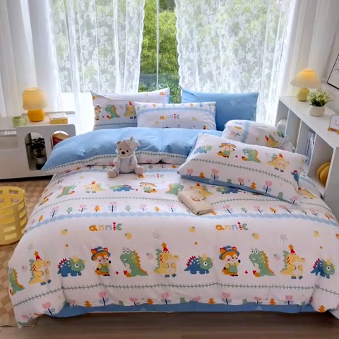 91家纺网 家纺一手货源 找家纺 世爵 2024新款12868全棉印花单品被套巴比龙