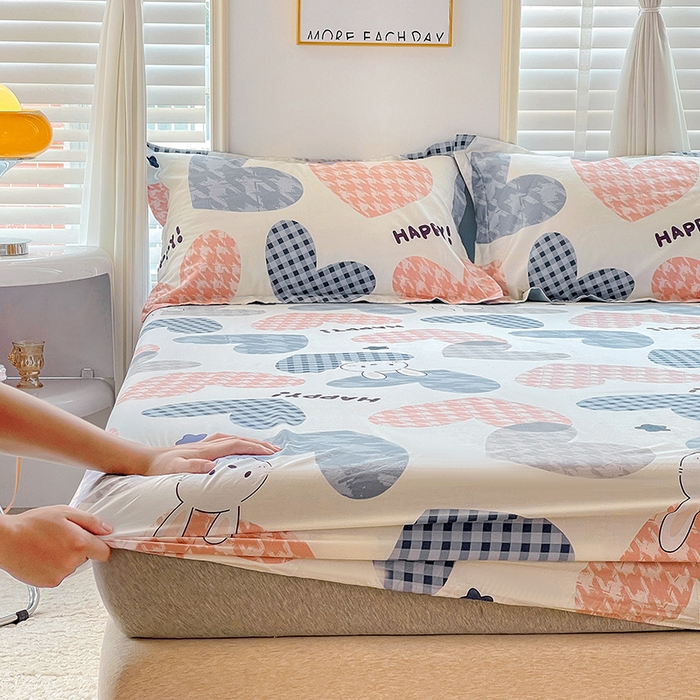 91家纺网 家纺一手货源 找家纺 恩泽 2024新款ins风全棉单品床笠 漫步时光