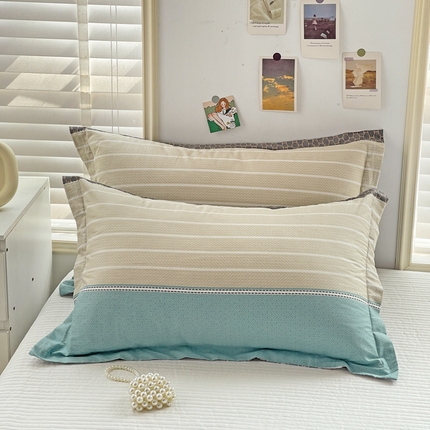 恩泽 2024新款ins风全棉单品枕套 莫兰迪