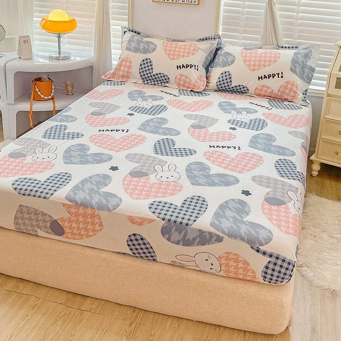 91家纺网 家纺一手货源 找家纺 恩泽 2024新款ins风全棉单品床笠 漫步时光