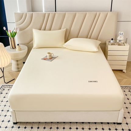 寐眠 2024新款40支全棉刺绣床笠 月光白