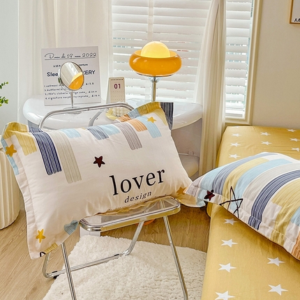 91家纺网 家纺一手货源 找家纺 （总）恩泽 2024新款ins风全棉单品枕套