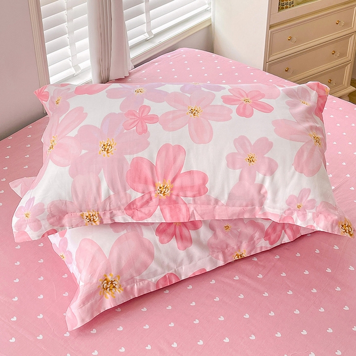 91家纺网 家纺一手货源 找家纺 恩泽 2024新款ins风全棉单品枕套 花香馥郁