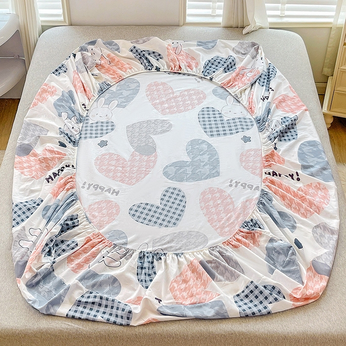 91家纺网 家纺一手货源 找家纺 恩泽 2024新款ins风全棉单品床笠 漫步时光