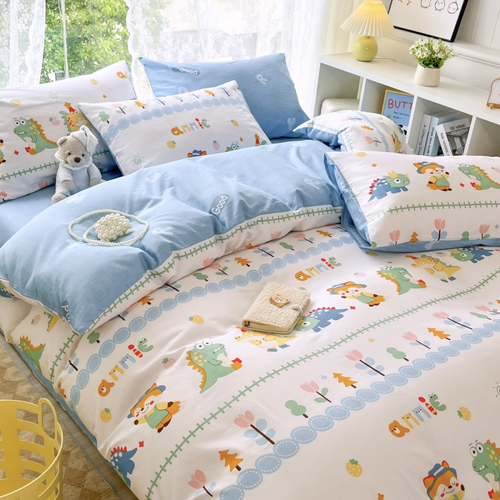 91家纺网 家纺一手货源 找家纺 世爵 2024新款12868全棉印花四件套巴比龙