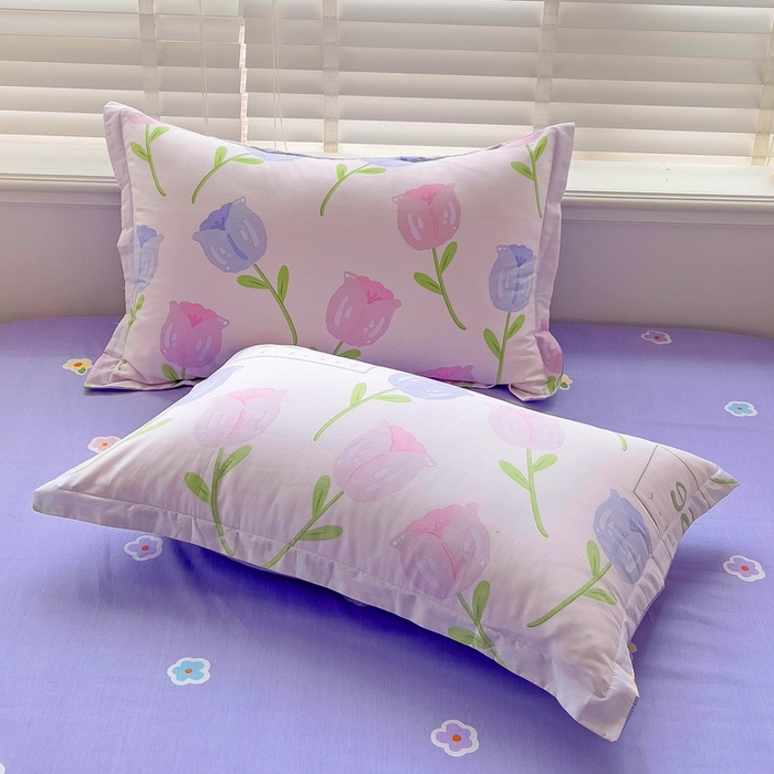 91家纺网 家纺一手货源 找家纺 恩泽 2024新款ins风全棉单品枕套 玫瑰佳人