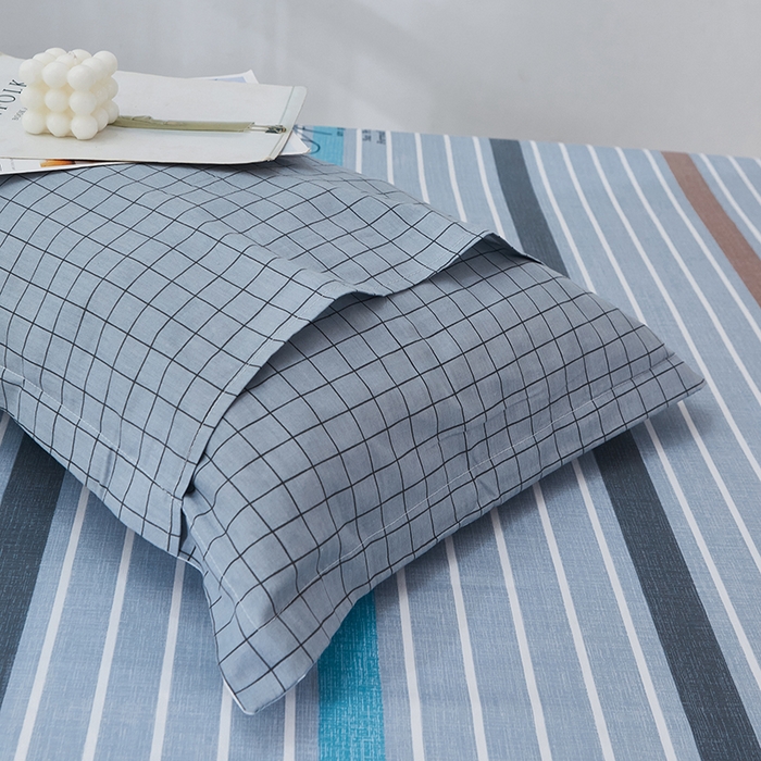 91家纺网 家纺一手货源 找家纺 恩泽 2024新款ins风全棉四件套 皇家学院 灰