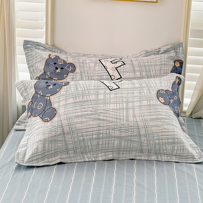 91家纺网 家纺一手货源 找家纺 恩泽 2024新款ins风全棉单品枕套 可比乐园