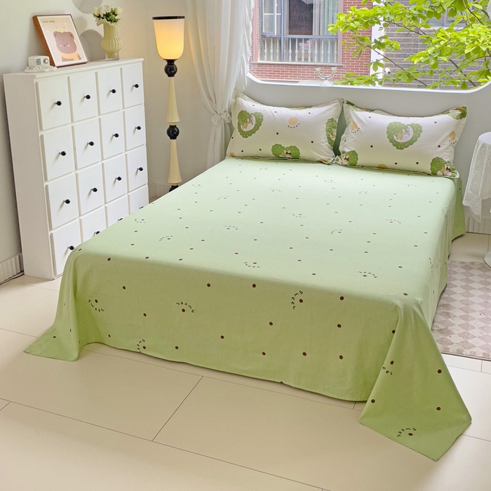 91家纺网 家纺一手货源 找家纺 恩泽 2024新款ins风全棉四件套 安心宝贝