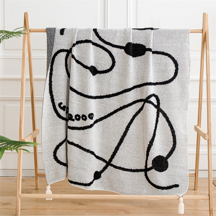 91家纺网 家纺一手货源 找家纺 苏艺针织盖毯 2024新款针织披肩沙发盖毯 针织-线像