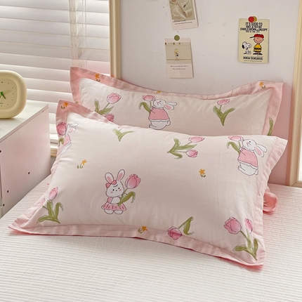 91家纺网 家纺一手货源 找家纺 （总）恩泽 2024新款ins风全棉单品枕套