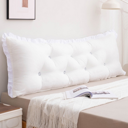 美达人 2024新款水洗棉白色花边靠背 浅米白