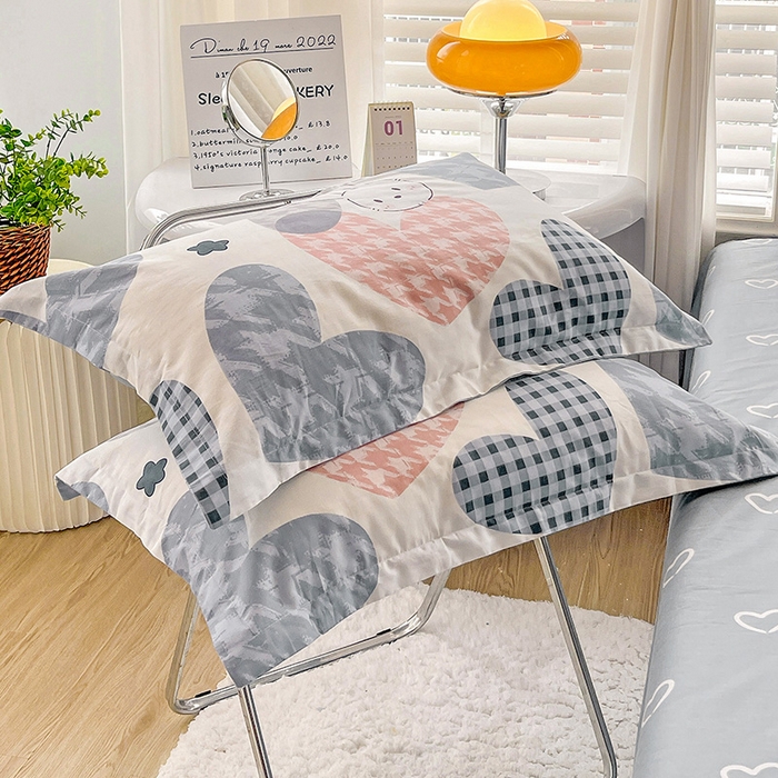 91家纺网 家纺一手货源 找家纺 恩泽 2024新款ins风全棉单品枕套 漫步时光