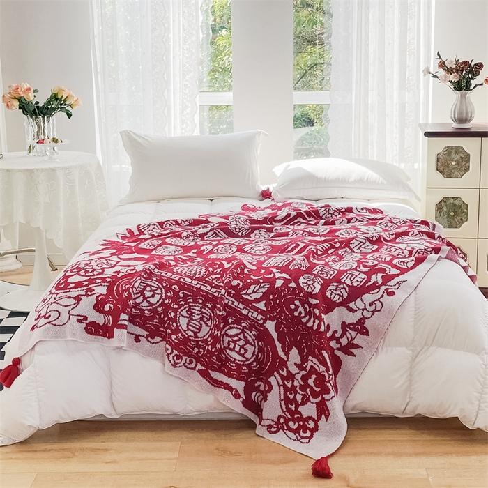 91家纺网 家纺一手货源 找家纺 苏艺针织盖毯 2024新款针织提花盖毯發系列 针织-聚宝盆