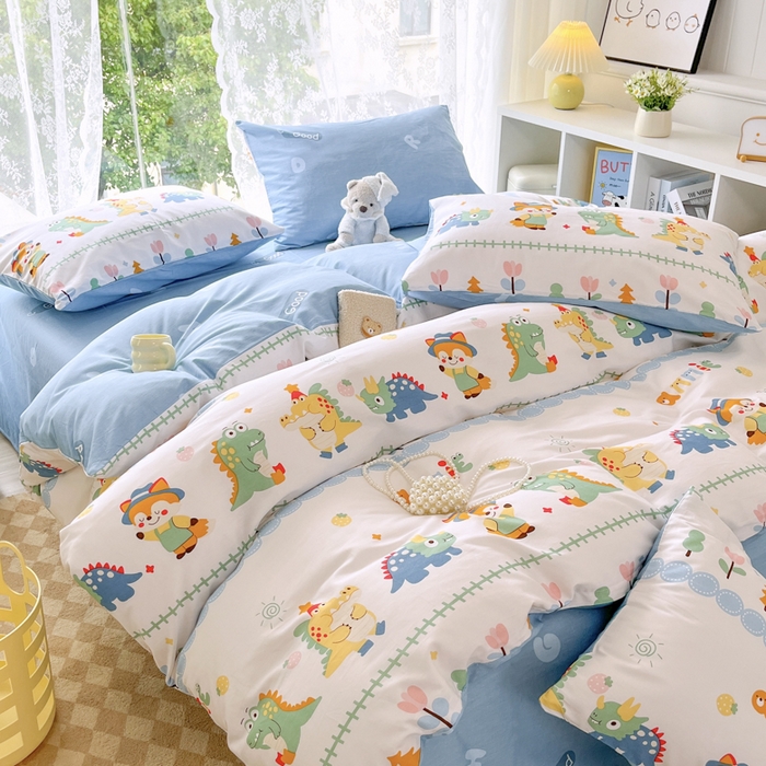 91家纺网 家纺一手货源 找家纺 世爵 2024新款12868全棉印花四件套巴比龙