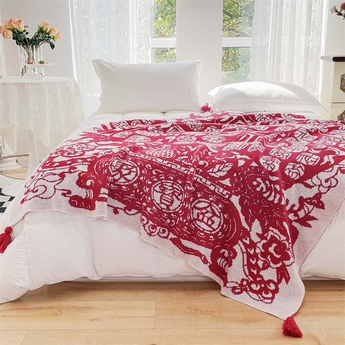 91家纺网 家纺一手货源 找家纺 苏艺针织盖毯 2024新款针织提花盖毯發系列 针织-聚宝盆