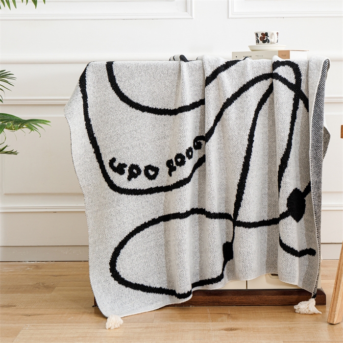 91家纺网 家纺一手货源 找家纺 苏艺针织盖毯 2024新款针织披肩沙发盖毯 针织-线像