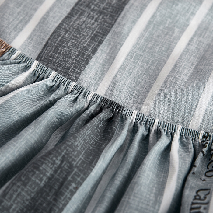 91家纺网 家纺一手货源 找家纺 恩泽 2024新款ins风全棉单品床笠 皇家学院灰