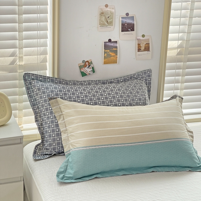 91家纺网 家纺一手货源 找家纺 恩泽 2024新款ins风全棉单品枕套 莫兰迪