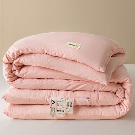 91家纺网 家纺一手货源 找家纺 莱登卡奴 2025春夏款学生宿舍被芯A类原棉水洗棉贴标大豆被夏被系列学生床被芯 水洗棉贴标款-浅玉