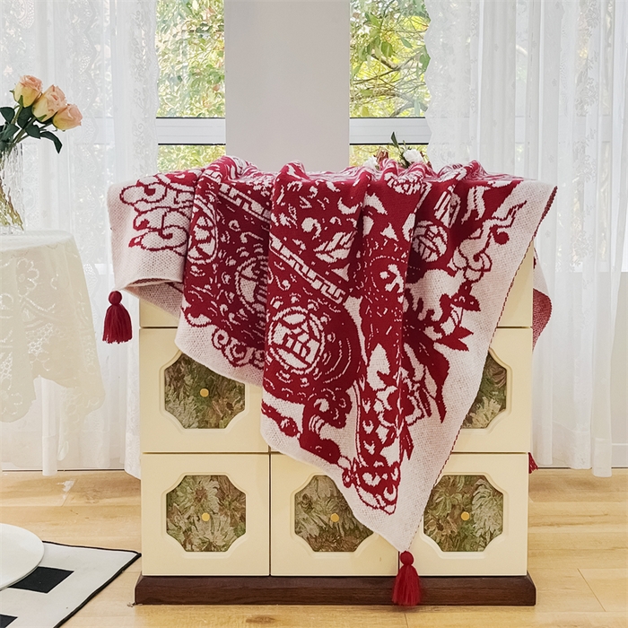 91家纺网 家纺一手货源 找家纺 苏艺针织盖毯 2024新款针织提花盖毯發系列 针织-聚宝盆