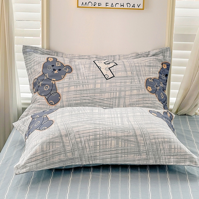 91家纺网 家纺一手货源 找家纺 恩泽 2024新款ins风全棉单品枕套 可比乐园