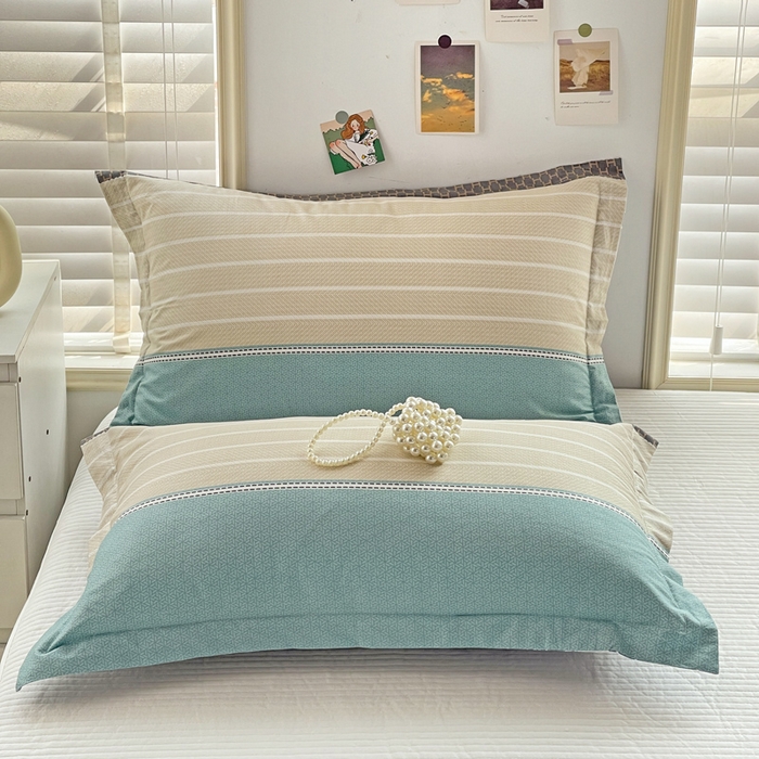 91家纺网 家纺一手货源 找家纺 恩泽 2024新款ins风全棉单品枕套 莫兰迪