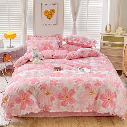 恩泽 2024新款ins风全棉四件套 花香馥郁