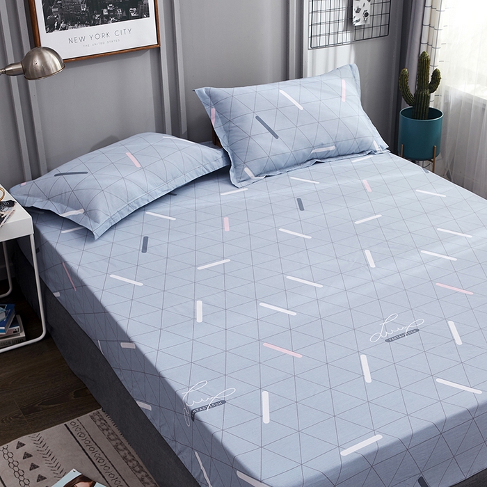 91家纺网 家纺一手货源 找家纺 恩泽 2024新款ins风全棉单品床笠 几何旋律