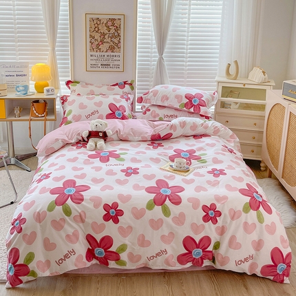 91家纺网 家纺一手货源 找家纺 （总）恩泽 2024新款ins风全棉四件套