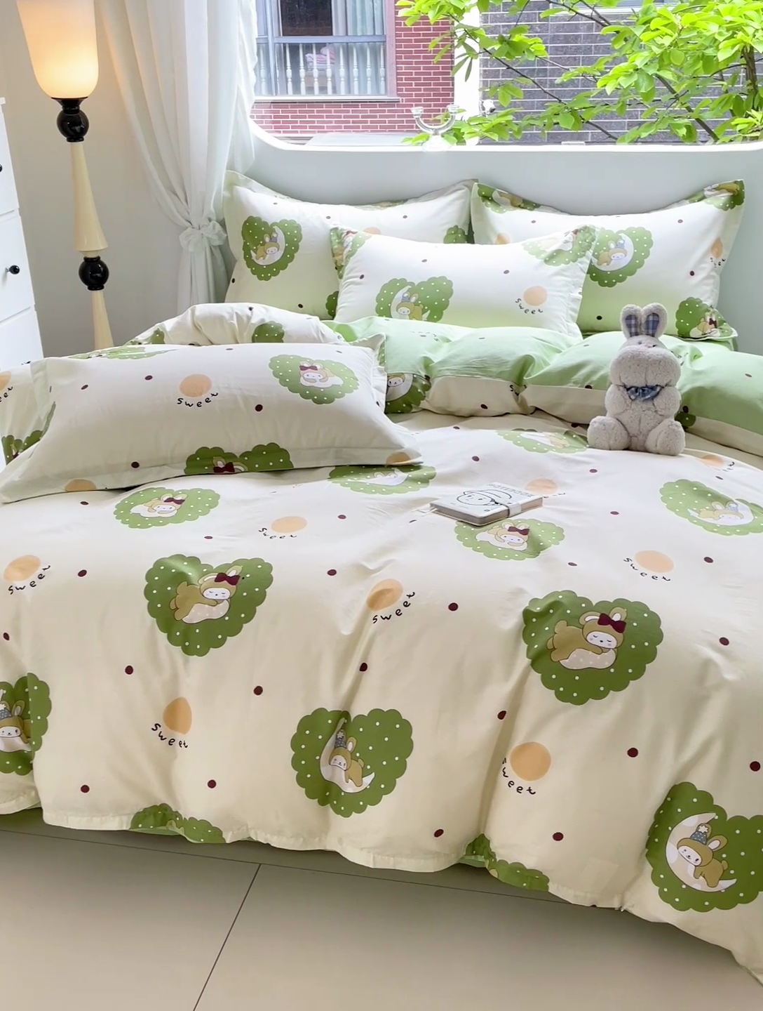 91家纺网 家纺一手货源 找家纺 恩泽 2024新款ins风全棉四件套 安心宝贝