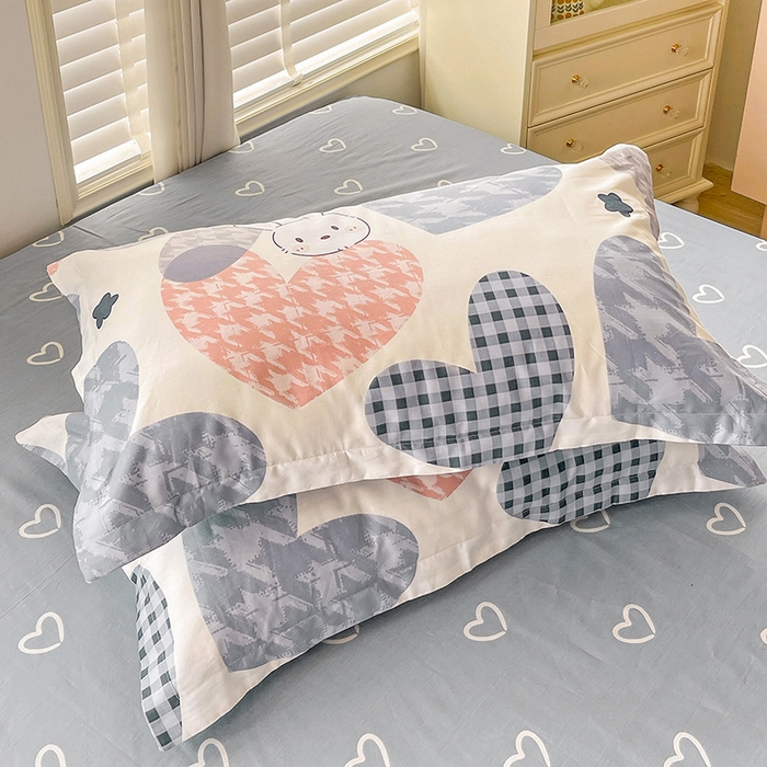 91家纺网 家纺一手货源 找家纺 恩泽 2024新款ins风全棉单品枕套 漫步时光