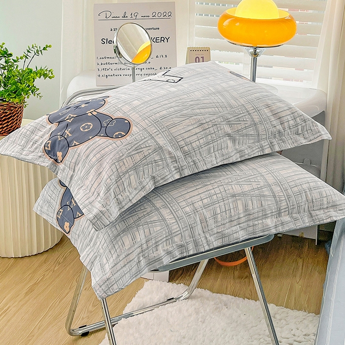 91家纺网 家纺一手货源 找家纺 恩泽 2024新款ins风全棉单品枕套 可比乐园