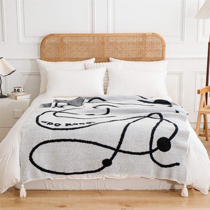 91家纺网 家纺一手货源 找家纺 苏艺针织盖毯 2024新款针织披肩沙发盖毯 针织-线像