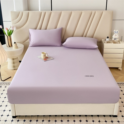 寐眠 2024新款40支全棉刺绣床笠 香芋紫