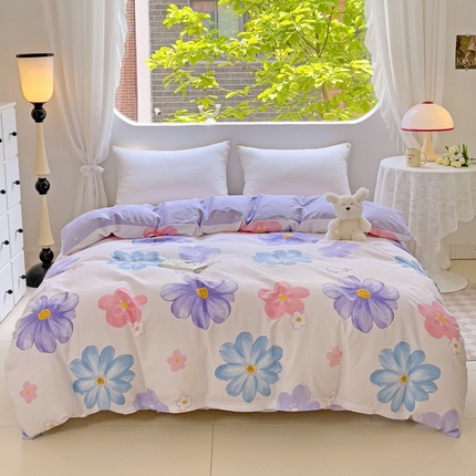 91家纺网 家纺一手货源 找家纺 （总）2024新款ins风全棉印花单品被套