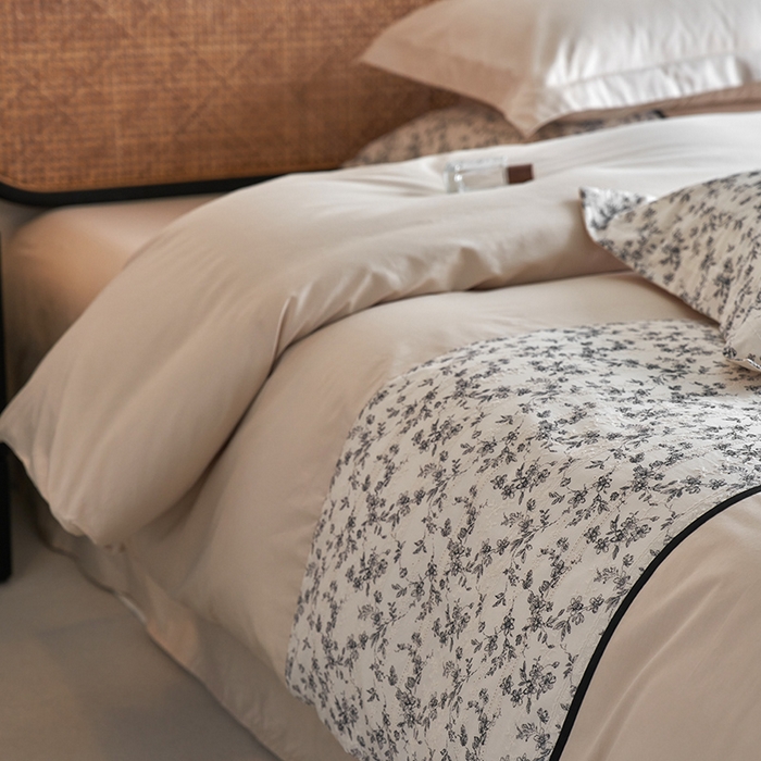 91家纺网 家纺一手货源 找家纺 （总）2024新款全棉轻法式复古蝴蝶结刺绣工艺款四件套