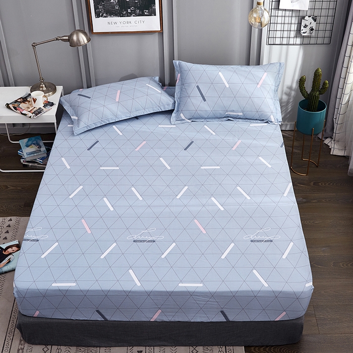 91家纺网 家纺一手货源 找家纺 恩泽 2024新款ins风全棉单品床笠 几何旋律