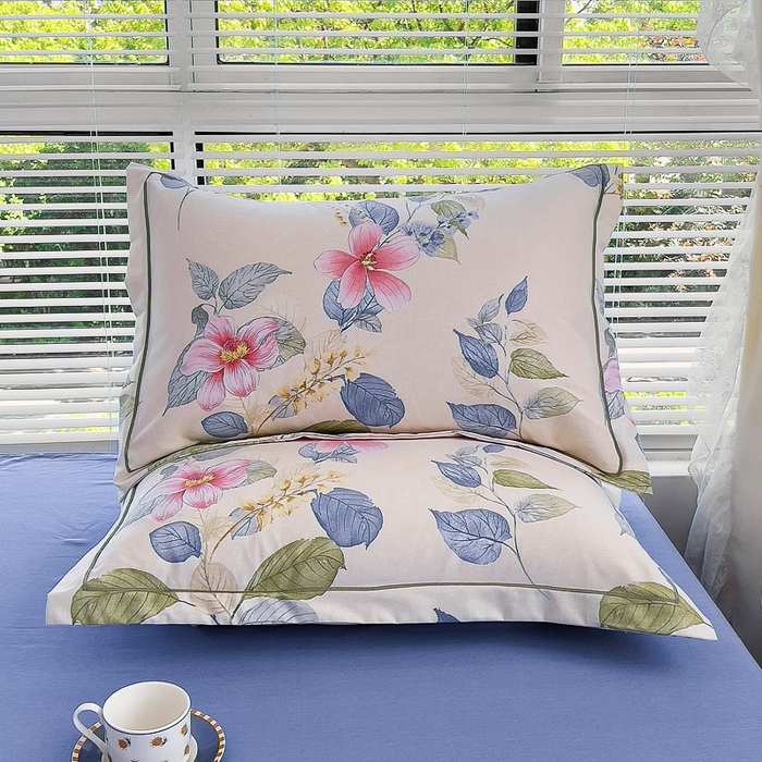 91家纺网 家纺一手货源 找家纺 优品阁 2024新款全棉磨毛四件套单品系列-单枕套 茗澜