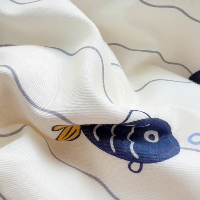 91家纺网 家纺一手货源 找家纺 恩泽 2024新款ins风全棉单品床笠 海底派对