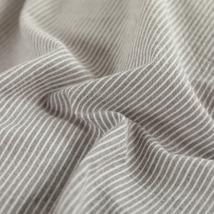 91家纺网 家纺一手货源 找家纺 呗旺鹿 2024新款A类40支全棉色织水洗棉四件套全棉四件套纯棉四件套无印风 时尚简约灰